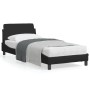 Estructura de cama con cabecero de tela negro 80x200 cm de , Camas y somieres - Ref: Foro24-373067, Precio: 105,97 €, Descuen...