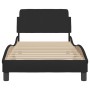 Estructura de cama con cabecero de tela negro 80x200 cm de , Camas y somieres - Ref: Foro24-373067, Precio: 105,97 €, Descuen...