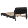 Estructura de cama con cabecero de tela negro 80x200 cm de , Camas y somieres - Ref: Foro24-373067, Precio: 105,97 €, Descuen...