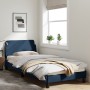 Bed frame with blue fabric headboard 80x200 cm by , Beds and slatted bases - Ref: Foro24-373071, Price: 113,57 €, Discount: %