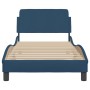 Bed frame with blue fabric headboard 80x200 cm by , Beds and slatted bases - Ref: Foro24-373071, Price: 113,57 €, Discount: %