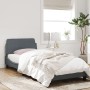 Dark gray velvet bed frame with headboard 80x200cm by , Beds and slatted bases - Ref: Foro24-373073, Price: 112,36 €, Discoun...