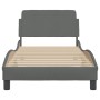 Dark gray fabric bed frame with headboard 90x190 cm by , Beds and slatted bases - Ref: Foro24-373086, Price: 107,00 €, Discou...