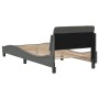 Dark gray fabric bed frame with headboard 90x190 cm by , Beds and slatted bases - Ref: Foro24-373086, Price: 107,00 €, Discou...