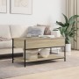 Engineering wood metal coffee table Sonoma oak 100x50x50cm by , Coffee table - Ref: Foro24-845347, Price: 61,99 €, Discount: %