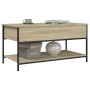 Mesa de centro madera ingeniería metal roble Sonoma 100x50x50cm de , Mesas de centro - Ref: Foro24-845347, Precio: 61,18 €, D...