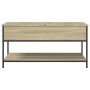 Mesa de centro madera ingeniería metal roble Sonoma 100x50x50cm de , Mesas de centro - Ref: Foro24-845347, Precio: 61,18 €, D...