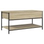 Mesa de centro madera ingeniería metal roble Sonoma 100x50x50cm de , Mesas de centro - Ref: Foro24-845347, Precio: 61,18 €, D...