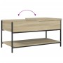 Mesa de centro madera ingeniería metal roble Sonoma 100x50x50cm de , Mesas de centro - Ref: Foro24-845347, Precio: 61,18 €, D...