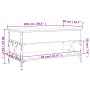 Couchtisch aus Holzwerkstoff, Metall, Raucheiche, 100 x 50 x 50 cm von , Couchtisch - Ref: Foro24-845358, Preis: 78,13 €, Rab...