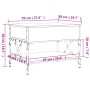 Couchtisch aus Holzwerkstoff, Metall, Raucheiche, 70 x 50 x 50 cm von , Couchtisch - Ref: Foro24-845353, Preis: 67,99 €, Raba...