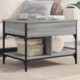 Mesa de centro madera ingeniería metal gris Sonoma 70x50x50 cm de , Mesas de centro - Ref: Foro24-845364, Precio: 69,62 €, De...