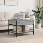 Mesa de centro madera ingeniería metal gris Sonoma 70x50x50 cm de , Mesas de centro - Ref: Foro24-845364, Precio: 69,62 €, De...