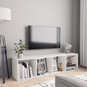 Weißes TV-Regal/Möbel 143x30x36 cm von vidaXL, Regale und Regale - Ref: Foro24-800261, Preis: 63,73 €, Rabatt: %