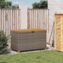 Gray rattan acacia wood garden storage box 110x55x63 cm by , Outdoor storage boxes - Ref: Foro24-366286, Price: 174,63 €, Dis...