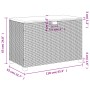 Gray rattan acacia wood garden storage box 110x55x63 cm by , Outdoor storage boxes - Ref: Foro24-366286, Price: 174,63 €, Dis...