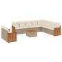 Set de sofás de jardín 11pzas con cojines ratán sintético beige de , Conjuntos de jardín - Ref: Foro24-3260203, Precio: 890,0...