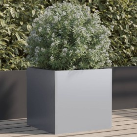 Silver galvanized steel planter 49x47x46 cm by , Pots and planters - Ref: Foro24-841569, Price: 71,52 €, Discount: %