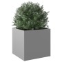 Silver galvanized steel planter 49x47x46 cm by , Pots and planters - Ref: Foro24-841569, Price: 71,52 €, Discount: %