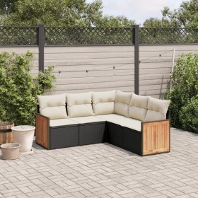 5-teiliges Gartenmöbel-Set und schwarze synthetische Rattankissen von , Gartensets - Ref: Foro24-3260040, Preis: 351,99 €, Ra...