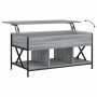 Sonoma gray metal engineered wood coffee table 100x55x50 cm by , Coffee table - Ref: Foro24-845339, Price: 84,86 €, Discount: %