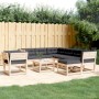 Garden furniture 8 pieces and cushions solid pine wood by , Garden sets - Ref: Foro24-3216945, Price: 813,42 €, Discount: %