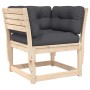 Garden furniture 8 pieces and cushions solid pine wood by , Garden sets - Ref: Foro24-3216945, Price: 813,42 €, Discount: %