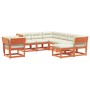 Set muebles jardín 8 pzas con cojines madera pino marrón cera de , Conjuntos de jardín - Ref: Foro24-3216947, Precio: 968,22 ...