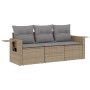 Gartensofa-Set mit beigen Kissen, 3-teilig, PE-Rattan von , Gartensets - Ref: Foro24-3252196, Preis: 262,85 €, Rabatt: %