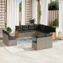 11-teiliges Gartensofa-Set und graue synthetische Rattankissen von , Gartensets - Ref: Foro24-3260170, Preis: 692,30 €, Rabat...