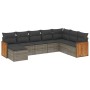 Set de sofás de jardín 8 pzas y cojines ratán sintético gris de , Conjuntos de jardín - Ref: Foro24-3260331, Precio: 522,51 €...