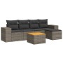 6-piece garden furniture set and gray synthetic rattan cushions by , Garden sets - Ref: Foro24-3257754, Price: 401,27 €, Disc...