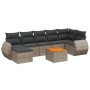 Set de sofás de jardín 8 pzas y cojines ratán sintético gris de , Conjuntos de jardín - Ref: Foro24-3257446, Precio: 520,93 €...