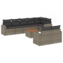 Set de muebles de jardín 9 pzas y cojines ratán sintético gris de , Conjuntos de jardín - Ref: Foro24-3224212, Precio: 623,34...