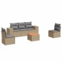 Gartensofa-Set mit Kissen, 6-teilig, beiges synthetisches Rattan von , Gartensets - Ref: Foro24-3225387, Preis: 409,17 €, Rab...