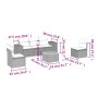 Gartensofa-Set mit Kissen, 6-teilig, beiges synthetisches Rattan von , Gartensets - Ref: Foro24-3225387, Preis: 409,17 €, Rab...