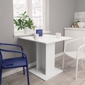 White plywood dining table 80x80x75 cm by vidaXL, Kitchen and dining tables - Ref: Foro24-800252, Price: 63,75 €, Discount: %