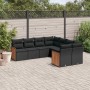 8-piece garden sofa set and black synthetic rattan cushions by , Garden sets - Ref: Foro24-3260634, Price: 558,83 €, Discount: %