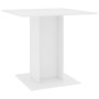 Mesa de comedor de madera contrachapada blanco 80x80x75 cm de vidaXL, Mesas de cocina y de comedor - Ref: Foro24-800252, Prec...