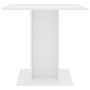 Mesa de comedor de madera contrachapada blanco 80x80x75 cm de vidaXL, Mesas de cocina y de comedor - Ref: Foro24-800252, Prec...