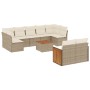 Gartensofa-Set mit beigen Kissen, 10-teilig, synthetisches Rattan von , Gartensets - Ref: Foro24-3260378, Preis: 813,99 €, Ra...