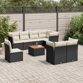 8-teiliges Gartensofa-Set und schwarze synthetische Rattankissen von , Gartensets - Ref: Foro24-3223739, Preis: 603,86 €, Rab...