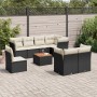 8-teiliges Gartensofa-Set und schwarze synthetische Rattankissen von , Gartensets - Ref: Foro24-3223739, Preis: 613,35 €, Rab...