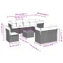 8-teiliges Gartensofa-Set und schwarze synthetische Rattankissen von , Gartensets - Ref: Foro24-3223739, Preis: 613,35 €, Rab...