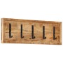 Wall coat rack with 5 hooks solid mango wood by , Hat and coat racks - Ref: Foro24-358953, Price: 35,02 €, Discount: %