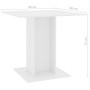 Mesa de comedor de madera contrachapada blanco 80x80x75 cm de vidaXL, Mesas de cocina y de comedor - Ref: Foro24-800252, Prec...