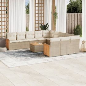 12-teiliges Gartensofa-Set und braune synthetische Rattankissen von , Gartensets - Ref: Foro24-3260518, Preis: 1,00 €, Rabatt: %