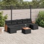 8-teiliges Gartensofa-Set und schwarze synthetische Rattankissen von , Gartensets - Ref: Foro24-3260319, Preis: 475,80 €, Rab...