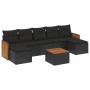 8-teiliges Gartensofa-Set und schwarze synthetische Rattankissen von , Gartensets - Ref: Foro24-3260319, Preis: 475,80 €, Rab...