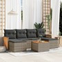 7-piece garden sofa set with gray PE rattan cushions by , Garden sets - Ref: Foro24-3260310, Price: 444,75 €, Discount: %